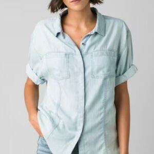 Prana Light Blue Button Down Shirt